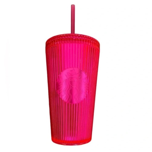 STARBUCKS Summer 2023 Dragonfruit
Neon Pink Stripe Cold Cup Tumbler - Picture 6 of 7